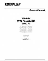 spare parts catalog Caterpillar Telehandler TH414C, TH514C, TH417C Parts Manual PDF