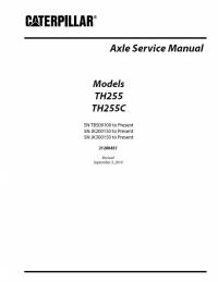 repair manual Caterpillar Telehandler TH255, TH255C Axle Service Manual PDF