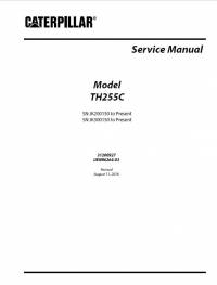 repair manual Caterpillar Telehandler TH255C Service Manual PDF