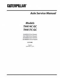 repair manual Caterpillar Telehandlers TH414C GC, TH417C GC Axle Service Manual PDF