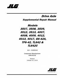 repair manual JLG Drive Axle 3507/08/09/12/13, 4007/8/9/12/13/17, G6-42A, TF6-42, TL642, TL642C Repair Manual PDF