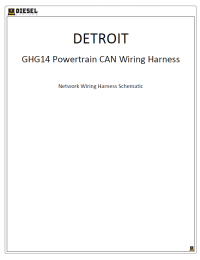 Diagnostic Software DETROIT GHG14 Powertrain CAN Network Wiring Harness Schematic PDF