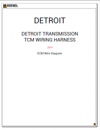 Diagnostic Software Detroit TRANSMISSION TCM Wiring Harness 2014 ECM Wire Diagram PDF
