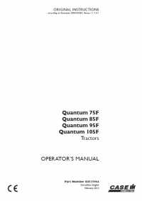 repair manual Case Quantum 75F 85F 95F 105F PDF Operator’s manuals