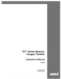 repair manual Case ST Series Bearcat, Cougar, Panther pdf Operators manual