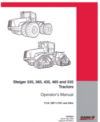 repair manual CASE Steiger 335 385 435 485 and 535 Tractors PDF Operator’s manuals