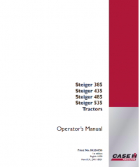 repair manual Case Steiger 385 435 485 535 tractor PDF Operators manual
