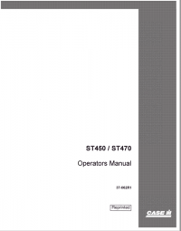 repair manual CASE Tiger III ST450, ST470 Tractors PDF Operators manual