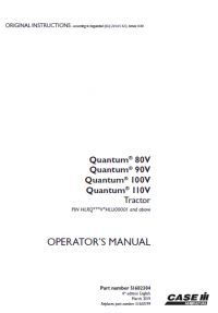 repair manual Case 80V 90V 100V 110V PDF Operators manuals