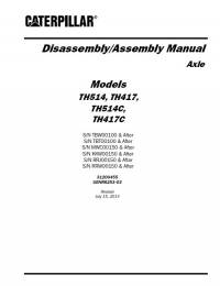 repair manual Caterpillar Axle TH514, TH417, TH514C, TH417C Disassembly & Assembly Manual PDF