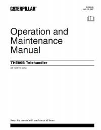 repair manual Caterpillar Telehandler TH580B Operation & Maintenance Manual PDF