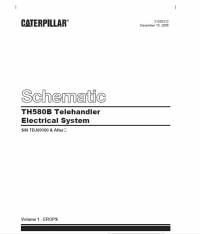 repair manual Caterpillar Telehandler TH580B Electrical System Schematic Manual PDF