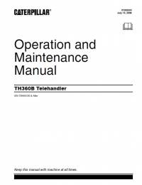 repair manual Caterpillar Telehandler TH360B Operation & Maintenance Manual PDF