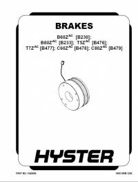 repair manual Hyster Forklifts B60Z AC(B230), B80Z AC(B233) PDF Manual