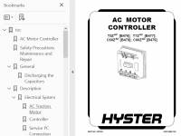 repair manual Hyster Forklifts T5Z, T7Z, C60AZ, C80Z, T5Z AC, T7Z AC, C60Z AC, C80 AC PDF Manual