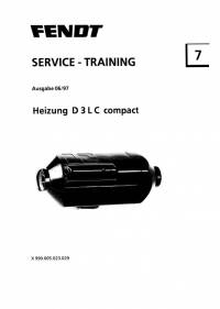 repair manual Fendt Tractor Heater D3LC Compact Service Training Manual PDF