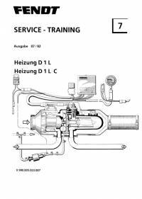 repair manual Fendt Tractor Heater D1L, D1LC Service Training Manual PDF