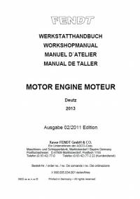 repair manual Fendt Tractor Engine Deutz 2013 Workshop Manual PDF