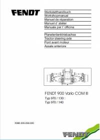 repair manual Fendt Tractor Steering Axle 900 Vario COM III Workshop Manual PDF