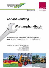 repair manual Fendt Tractor Vario 700 / 800 TMS Maintenance Manual PDF