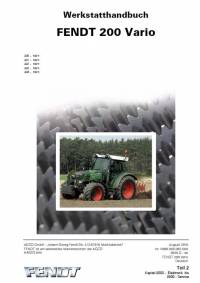 repair manual Fendt Tractor 200 Vario Workshop Manual PDF
