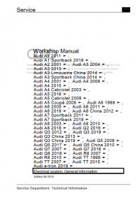 repair manual Audi A7 (4K,4KA,4KF) FSM 2018-2020 Service Workshop Manual PDF