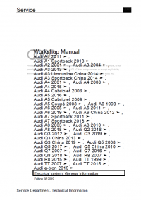 repair manual Audi A6 (C8-4K) FSM 2018-2020 Service Workshop Manual PDF