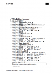 repair manual Audi Q2 (GA,GAB) FSM 2016-2020 Service Workshop Manual PDF