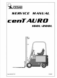 repair manual Cesab Forklifts cenTAURO 160L-200L Service Manual PDF