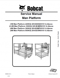 repair manual Bobcat Man Platform 220KG, 300KG, 800KG Service Manual PDF