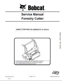 repair manual Bobcat FRST CTTR FRC150 Forestry Cutter Service Manual PDF