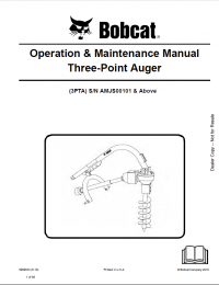 repair manual Bobcat Three-Point Auger 3PTA Operation and Maintenance Manual PDF