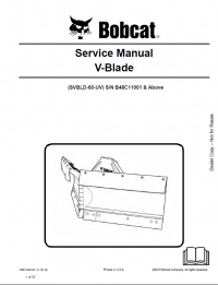 repair manual Bobcat V-Blade Service Manual PDF