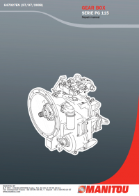 repair manual Manitou Gear Box Serie PG 115 Repair Manual PDF