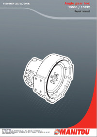 repair manual Manitou Angle gear box 15930/15932 Repair Manual PDF