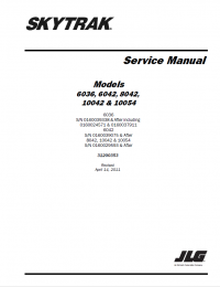 repair manual JLG SkyTrak Telehandlers 6036,6042,8042,10042 & 10054 Serivce Manual PDF