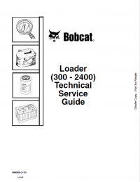 repair manual Bobcat Loader (300-2400) Technical Service Guide PDF