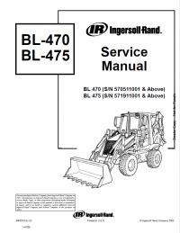 repair manual Bobcat BL-470, BL-475 Backhoe Loader Service Manual PDF