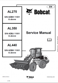 repair manual Bobcat AL275, AL350, AL440 Loader Service Manual PDF