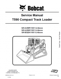 repair manual Bobcat T590 Compact Track Loader Service Manual PDF