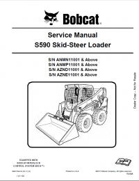 repair manual Bobcat S590 Skid-Steer Loader Service Manual PDF
