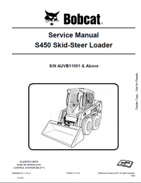 repair manual Bobcat S450 Skid-Steer Loader Service Manual PDF