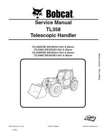 repair manual Bobcat TL358 Telescopic Handler Service Manual PDF