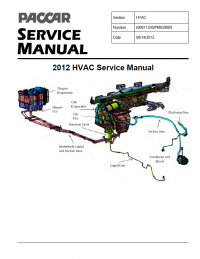 repair manual Paccar Peterbilt 579 Model 2012 HVAC Service Manual PDF