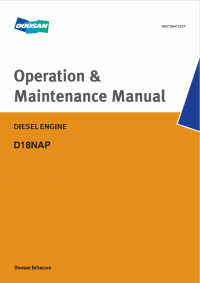 repair manual Doosan Diesel Engine D18NAP Operation & Maintenance Manual PDF