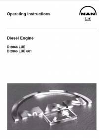 repair manual Man Diesel Engine D 2866 LUE, D 2866 LUE 601 Operating Instructions PDF