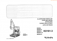 spare parts catalog Kubota Excavator KX161-3 Illustrated Parts List PDF