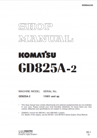 repair manual Komatsu GD825A-2 Motor Grader Set of PDF Manuals