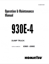 repair manual Komatsu Dump Truck 930E-4 Set of PDF Manuals