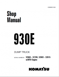 repair manual Komatsu Dump Truck 930E Set of PDF Manuals